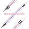 2 PCS Rhinestone Picker Dotting Pen, Dual-ended Rhinestone Gems Crystals Studs Picker Wax Pencil Pen Crystal Beads Handle Manicure Nail Art DIY Decoration Tool (Pink Purple)
